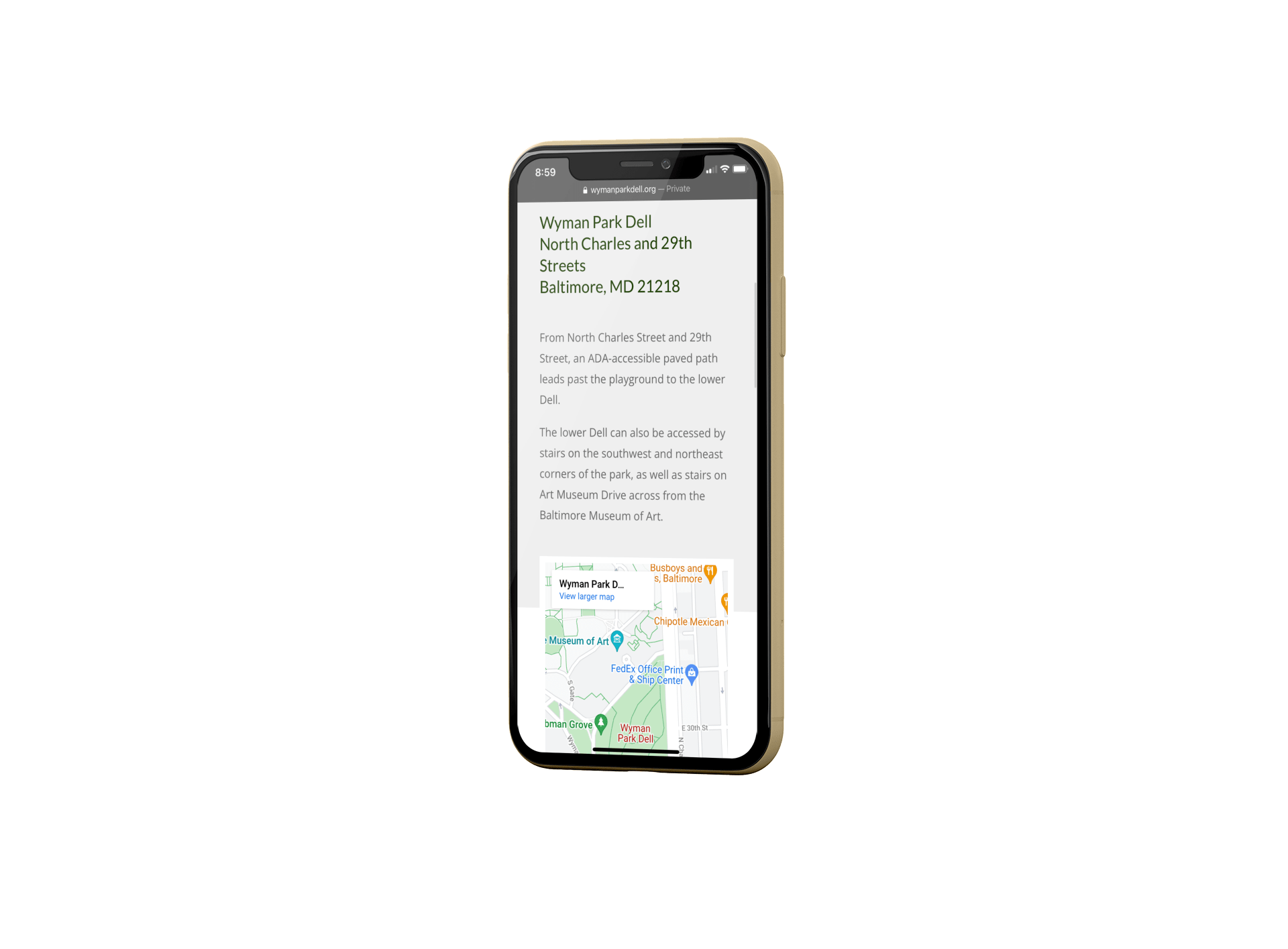 Wyman Park Dell Mockup
